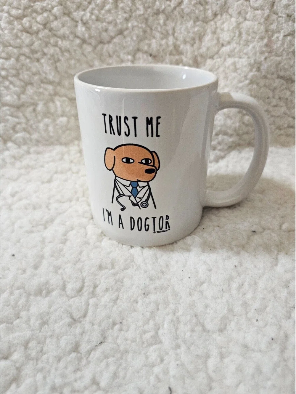 This Wear Trust Me I'm A Dogtor Coffee Mug Cup Funny Dog Humor Ceramic White 4